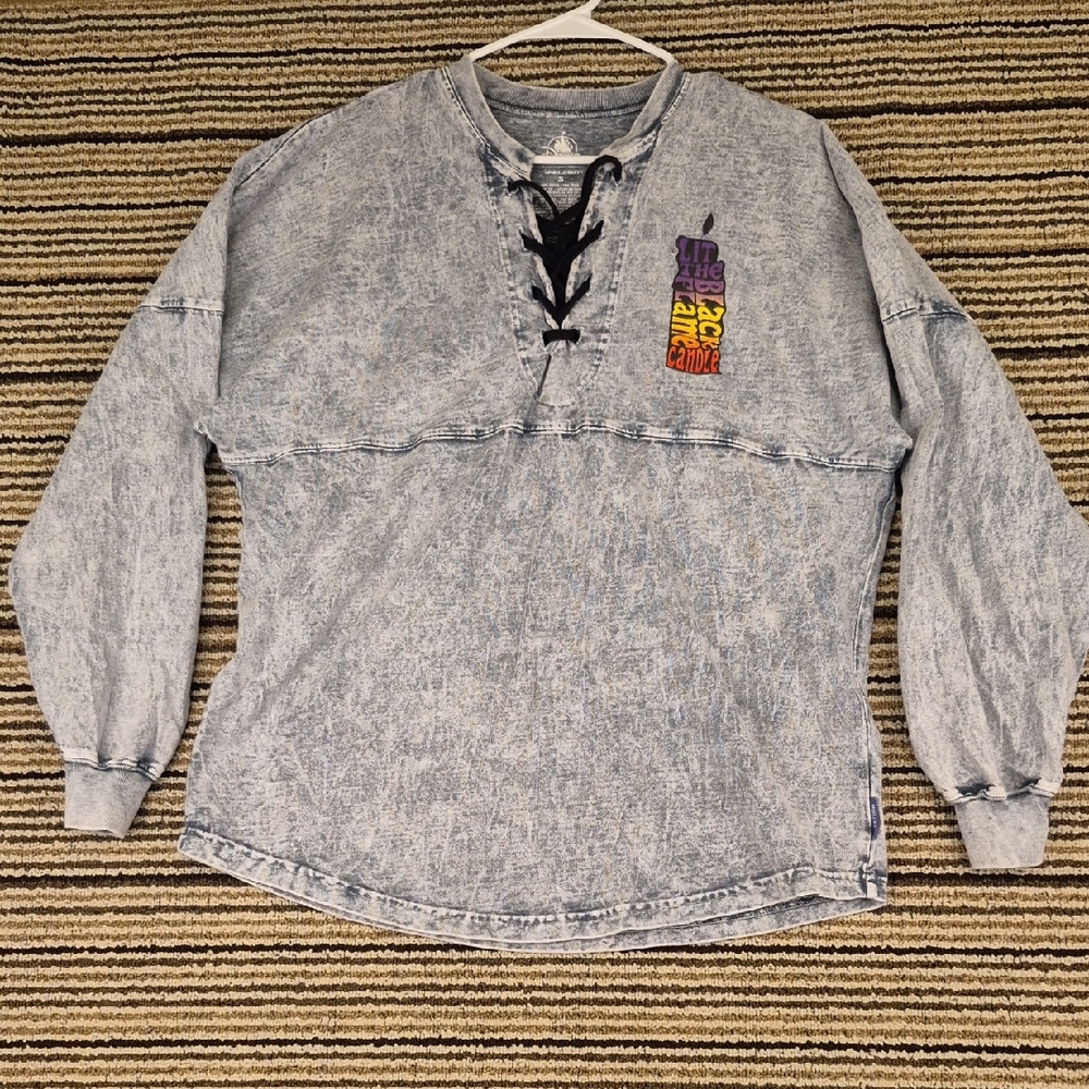 DISNEY x Hocus Pocus Spirit Jersey Lace Up Anniversary Grey S Long Sleeve Shirt